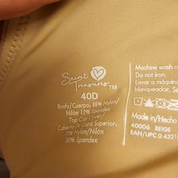 NWT SECRET TREASURE BRA 40D - Picture 7 of 10